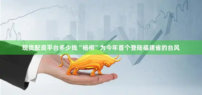 现货配资平台多少钱“杨柳”为今年首个登陆福建省的台风
